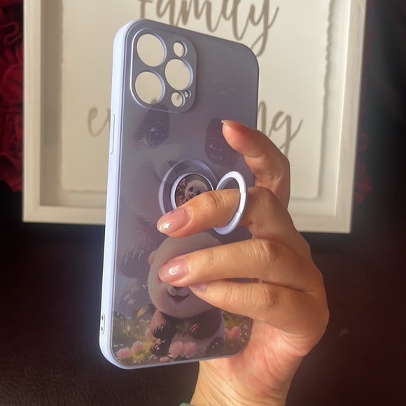 Brand new IPHONE 12 and 15 pro max panda case in purple blue - Picture 9 of 10